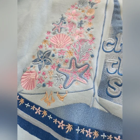 πβ΅οΈNew Pink Palm puff Chase the Sun Relaxed Hoodie in Sky Blue M - Picture 6 of 13